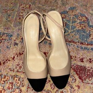 MarcFisher Women's Black and Tan Slingback